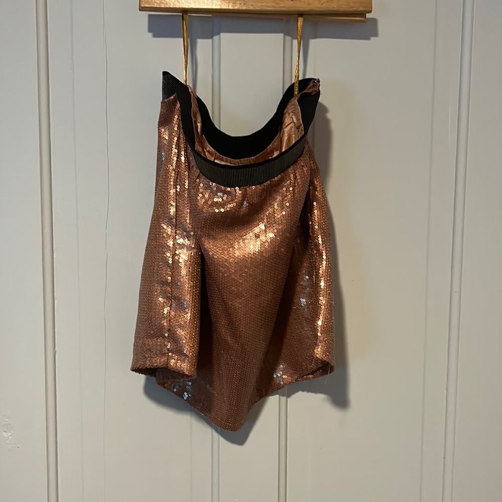 Ya brand size medium Copper sequin mini skirt